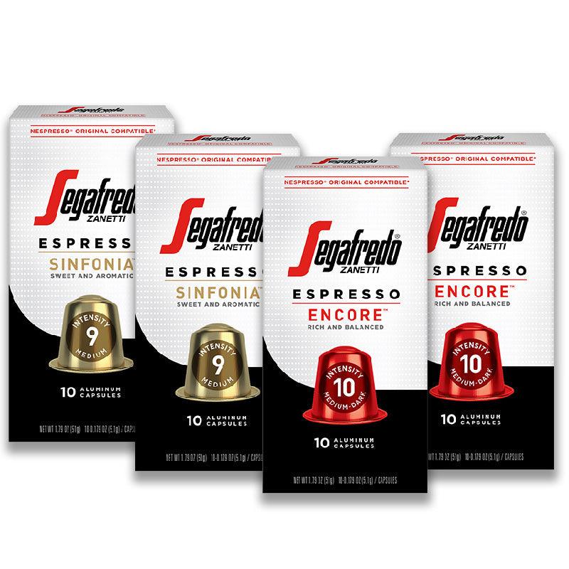 Espresso Aluminum Capsules – Medium Roast Variety Pack, 40 ct. - Segafredo Zanetti® Coffee