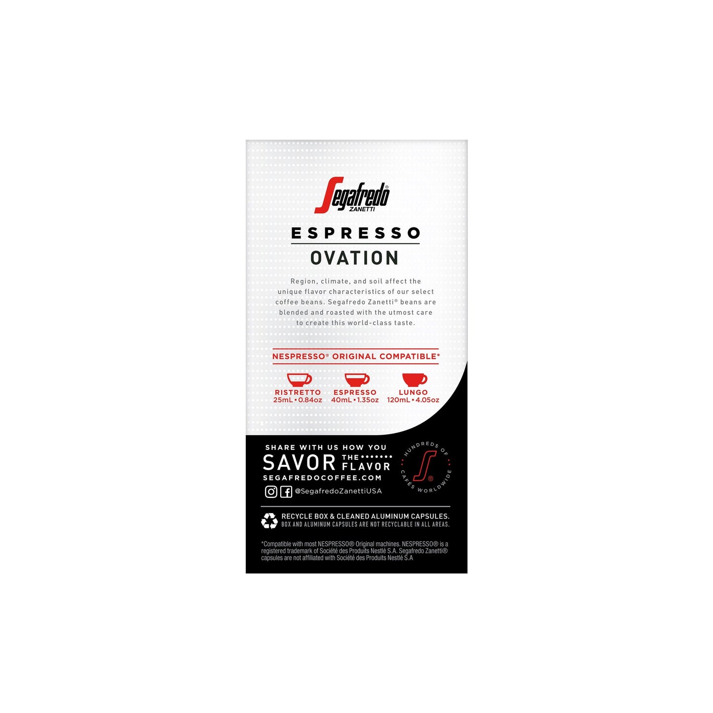 Segafredo Zanetti Ovation Nespresso