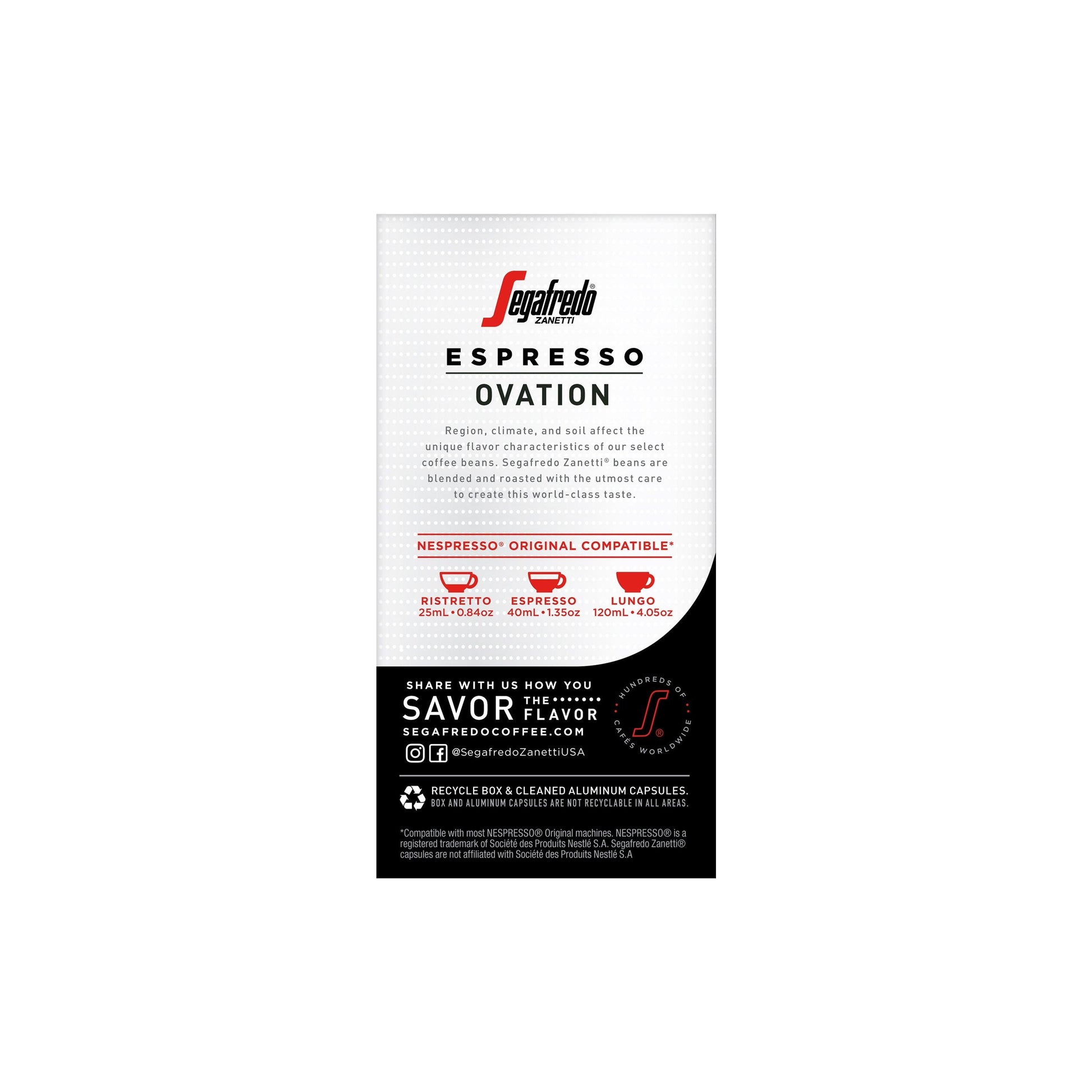 Segafredo Zanetti Ovation Nespresso